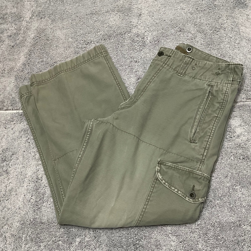 Vtg American Eagle Pants Mens 33x30 Green Military Surplus Cargo Y2K